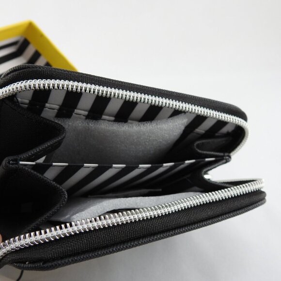 New Marc Tetro Boston Terrier Westie Black White Zipper Wristlet Box - Picture 2 of 7